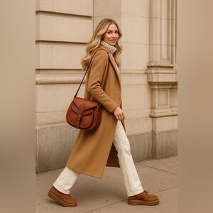 UGG Women’s Suede Platform Oxford Shoes – Chestnut Brown New Without Box Sz 12